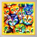 Zoek naar kleurrijke katten posters Feliene