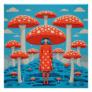 Zoek naar paddestoelen posters Psychedelische paddenstoelen