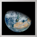 Zoek naar aarde wereldbol posters Blauwe planeet