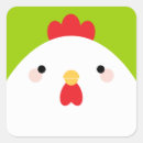 Zoek naar witte kip stickers Schattig