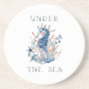 Zoek naar zeepaardje onderzetters Onder het zee