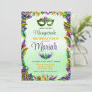 Zoek naar masquerade birthday uitnodigingen Mardi gras