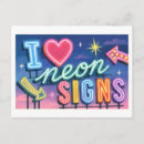 Zoek naar neon briefkaarten Illustratie