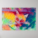 Zoek naar colorful cat kunst Kat