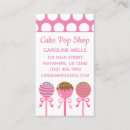 Zoek naar cake pop visitekaartjes Cupcake