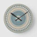 Zoek naar blauwe mandala klokken Abstract