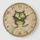 Zoek naar kleurrijke uil klokken Schattig