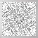 Zoek naar ingewikkeld patroon posters Caleidoscoop