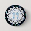 Zoek naar blauw baby shower buttons Moeder om te zijn