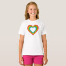 Zoek naar regenboog hart tshirts Meisje