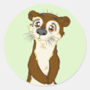 Zoek naar zee otters stickers Illustratie
