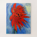 Zoek naar rode bloem puzzels Schilderij