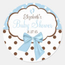 Zoek naar blauw en bruin baby shower stickers Aanstaande moeder
