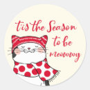 Zoek naar grappige katten stickers Vrome kerst