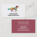 Zoek naar manege visitekaartjes Riding instructor