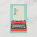 Zoek naar auteurs visitekaartjes Typemachine