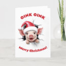 Zoek naar grappig varken kaarten Kerstmis