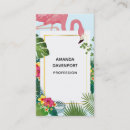 Zoek naar hibiscus visitekaartjes Roze flamingo