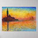 Zoek naar zonsondergang in venetië posters Vintage