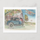 Zoek naar oude klassieke auto briefkaarten Elk persoon
