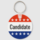 Zoek naar verkiezing sleutelhangers campagne