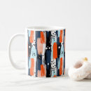 Zoek naar oranje stippen mokken Abstract