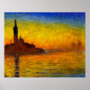 Zoek naar zonsondergang in venetië posters Monet