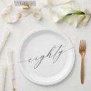 Zoek naar 80ste verjaardag borden Zwart wit