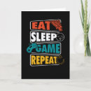 Zoek naar eat sleep briefkaarten Gamer