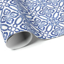 Zoek naar vintage cadeaupapier Blauw en wit