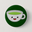 Zoek naar groene thee buttons Schattig