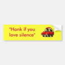 Zoek naar stilte bumperstickers Grappig