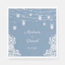 Zoek naar vintage kant servetten Dusty blauw