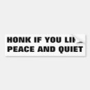 Zoek naar stilte bumperstickers Honk