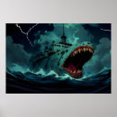Zoek naar zee monster kunst Schip