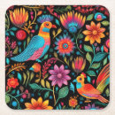 Zoek naar zwarte vogel onderzetters Kleurrijk