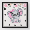 Zoek naar roze olifant klokken Schattig