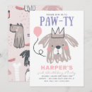 Zoek naar puppy party uitnodigingen Meisje hond
