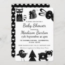 Zoek naar zwart wit babyshower uitnodigingen Beer