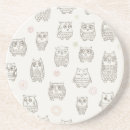 Zoek naar uil patroon onderzetters Schattig