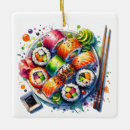 Zoek naar sushi ornamenten Japans eten