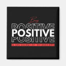 Zoek naar positiviteit magneten Typografie