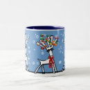 Zoek naar rendieren mokken Sneeuwvlokken