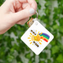 Zoek naar kleurrijke regenboog sleutelhangers Elk persoon