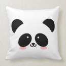 Zoek naar kawaii panda kussens Zwart wit