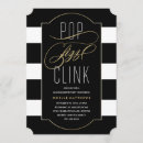 Zoek naar pop fizz clink uitnodigingen Zwart