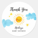 Zoek naar zon en wolken stickers Zonneschijn baby shower