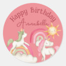 Zoek naar leuke eenhoorns stickers Rainbow