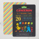 Zoek naar cookie monster uitnodigingen Aanpasbare sesamstraat