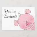 Zoek naar cartoon varken uitnodigingen Schattig